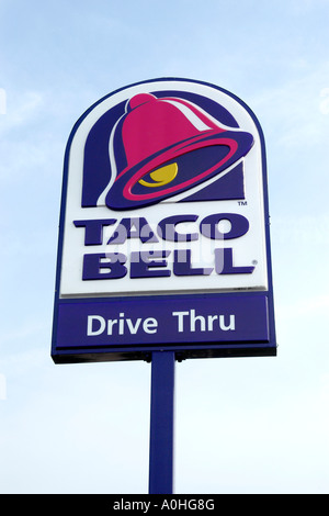 Taco Bell-Fast-Food-Restaurant Zeichen Stockfoto