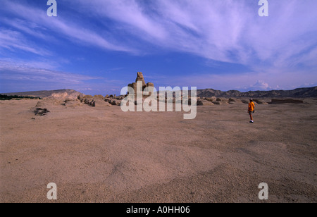 Die antike Stadt Jiaohe Xinjiang Provinz Chinas Stockfoto