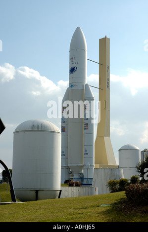 Replikat Ariane 5 Rakete Cite de l Espace Toulouse Midi-Pyrenäen Frankreich Europa Stockfoto