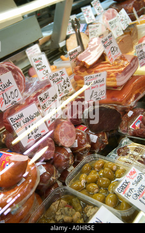 Deli Fleisch Zähler Stockfoto