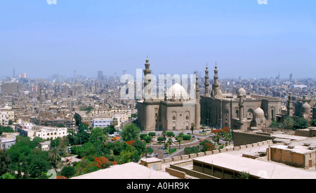 Moschee von Sultan Hassan und Moschee von Al-Rifai in Cairo Egipt Stockfoto