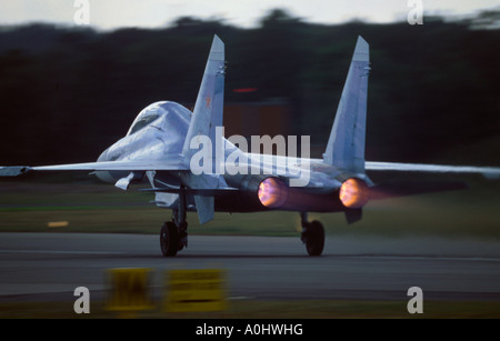 Suchoi Su-27 Flanker am Start Stockfoto