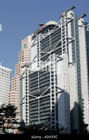 China Hong Kong Skyline Hong Kong Shanghai Zentralbank Stockfoto