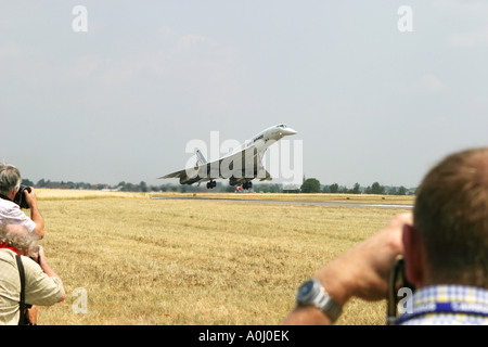 Die letzte Landung der Concorde F-BVFC auf der Baden-Airport, Baden-Baden, Baden-Württemberg, Deutschland Stockfoto