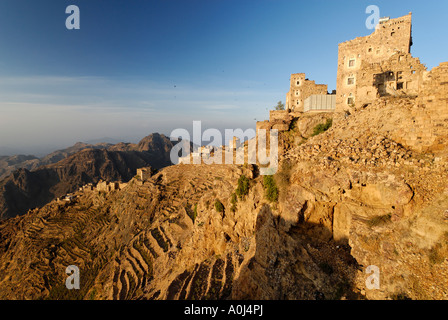 Bergdorf Shaharah, Jemen Stockfoto