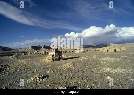 Altes Königreich Guge in Zanda County, West-Tibet Stockfoto