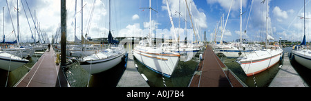 Marina 360-Grad-Panorama-Bild Stockfoto