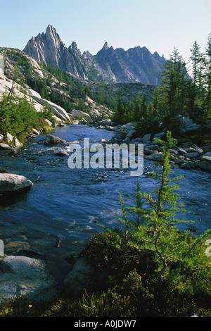 Prusik Peak in Verzauberung Lake Wilderness Area WA Stockfoto