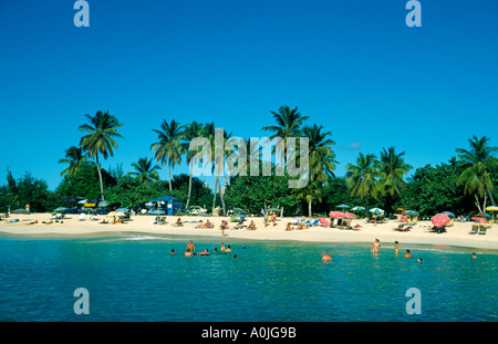 Marigot St. Martin French West Indies Mullet Bay Strand Menschen Stockfoto