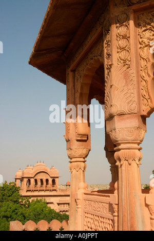 Lalgarh Palace auch bekannt als das Laxmi Niwas Palace Hotel, Bikaner, Indien Stockfoto