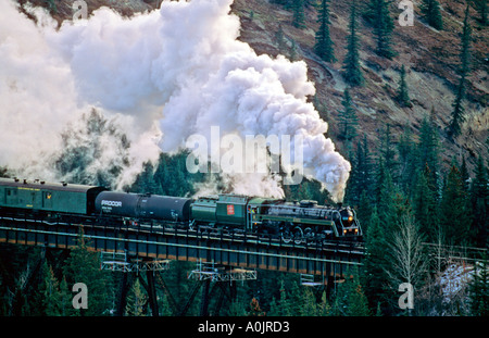 Dampfzug in den Rocky Mountains 2 Stockfoto