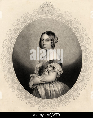 Queen Victoria, 1819 - 1901. Hier zu sehen, während sie immer noch eine Prinzessin. Durch D Pfund aus dem 19. Jahrhundert Daguerreotypie eingraviert. Stockfoto
