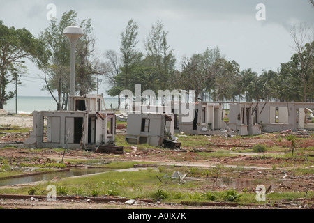 Hotels und Strände in Khao Lak südlichen Thailand dieser Bereich durch den Tsunami im Jahr 2004 getroffen wurde beschädigt Stockfoto