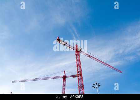 Turm Kräne Leeds, West Yorkshire, Nordengland Stockfoto