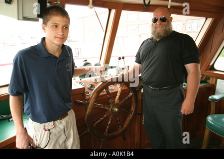 Ohio Lake Erie, Erie County, Sandusky, Jackson Street Pier, Goodtime I Kreuzfahrt, Bootstour, Pilothaus Häuser Haus Residenz, Kapitän, Besucher reisen Stockfoto