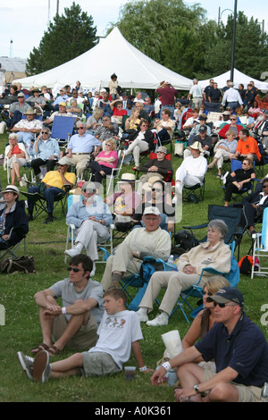 Toledo Ohio, Internationaler Park, öffentlichkeit, Erholung, Art Tatum Jazz Heritage Festival, Festivals Messe, Konzert, Freizeit, Unterhaltung Nachbar, Tradition, Publikum Stockfoto