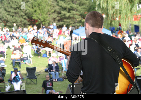 Toledo Ohio, Internationaler Park, öffentlichkeit, Erholung, Art Tatum Jazz Heritage Festival, Festivals Messe, Konzert, Freizeit, Unterhaltung Nachbar, Tradition, Publikum Stockfoto