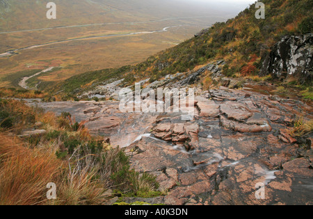 Glencoe aus Buchaille Etive Mor in Schottland, Vereinigtes Königreich Stockfoto