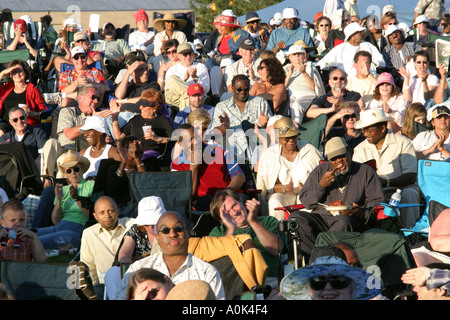 Toledo Ohio, Internationaler Park, öffentlichkeit, Erholung, Art Tatum Jazz Heritage Festival, Festivals Messe, Konzert, Freizeit, Unterhaltung Nachbar, Tradition, Publikum Stockfoto