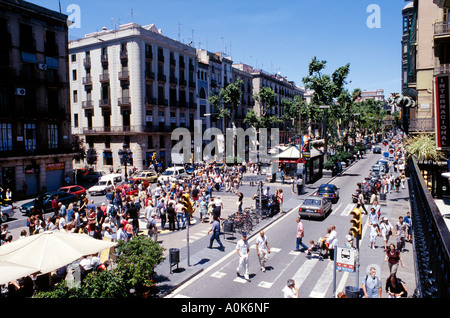 Die Ramblas in Barcelona Spanien Stockfoto
