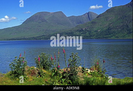 Die Magnificient Beinn Alligin massiv erhöhen bis 985 m über dem Meeresspiegel in Torridon Schottland Stockfoto