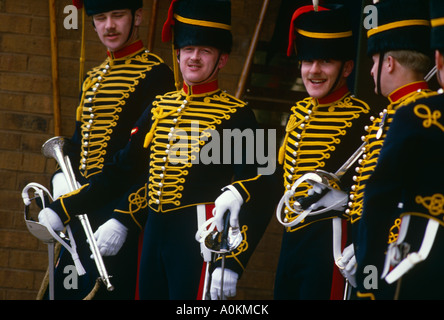 Die Kings Troop Royal Horse Artillery in ihre Kasernen in St.John Holz London, England Stockfoto