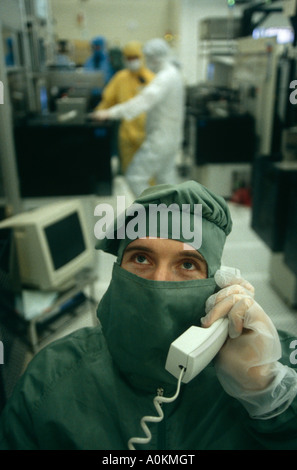 Halbleiter-Herstellung im Siemens-Werk in der Nähe von Newcastle England Stockfoto