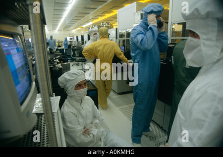 Halbleiter-Herstellung im Siemens-Werk in der Nähe von Newcastle England Stockfoto