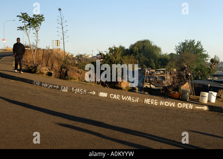 Carwash, Soweto (Südwesten Township) Johannesburg, Südafrika. Stockfoto