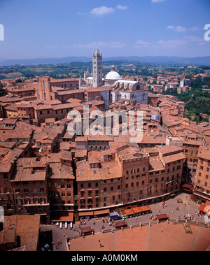 Piazza del Campo Siena Toskana Italien Stockfoto