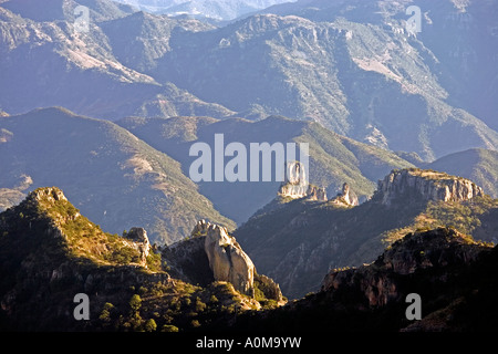 Copper Canyon in die Sierra Tarahumara von Divisadero gesehen Stockfoto