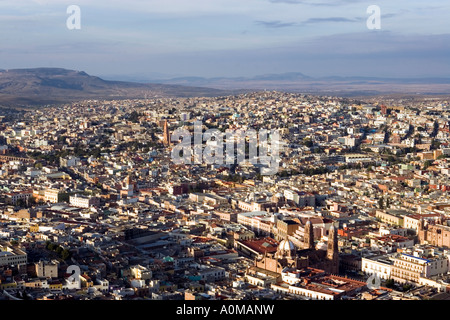 Gesamtansicht von Zacatecas zum UNESCO-Weltkulturerbe Stockfoto