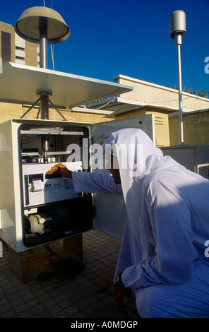 Dubai Vereinigte Arabische Emirate Umweltschutz Luftüberwachung Stockfoto