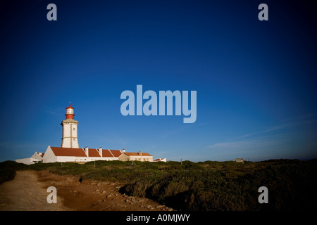 Espichel Kap Leuchtturm. Setubal, Sesimbra, Portugal. Stockfoto