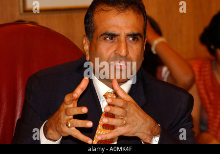 Sunil Mittal, Sunil Bharti Mittal, indischer Milliardär, Unternehmer, Philanthropin, Gründer, Vorsitzender, Bharti Enterprises, Indien, Asien Stockfoto