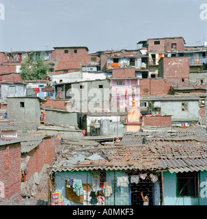 Ansicht der Slum-Siedlung in Bombay Indien Stockfoto