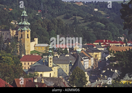 Blick vom neuen Schloss in Banska Stiavnica, Slowakei
