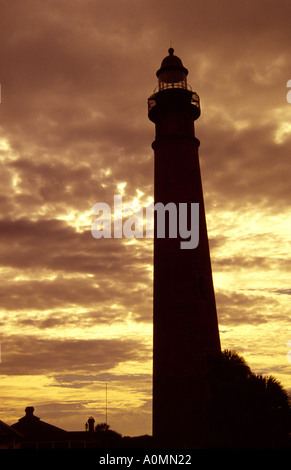 Sonnenaufgang am Ponce de Leon Inlet Leuchtturm und Museum In Daytona Florida USA Stockfoto