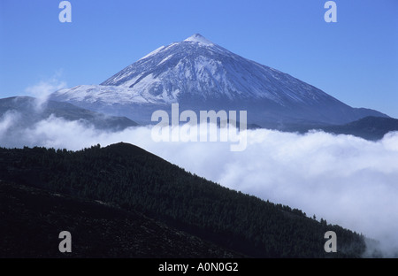 Malerische des Pico del Teide Berg Teide Nationalpark Teneriffa Kanaren Spanien Stockfoto