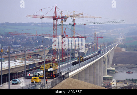 Channel Tunnel Rail Link im Bau in der Nähe der Meadway Viadukt Kent Stockfoto