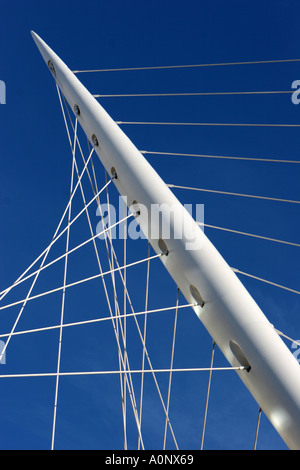 Detail der Trinity Bridge Santiago Calatrava 1995 Salford UK Stockfoto