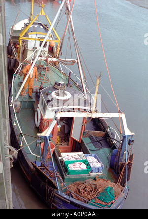 Trawler Anturus festgemacht neben Jubilee Kai Fleetwood Lancashire England Stockfoto
