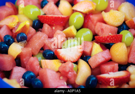 Obstsalat hautnah Stockfoto