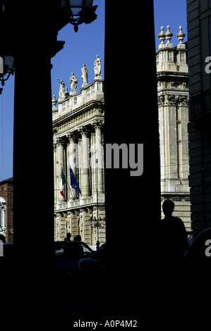Turin Palazzo Madama im Piazza Castello Stockfoto