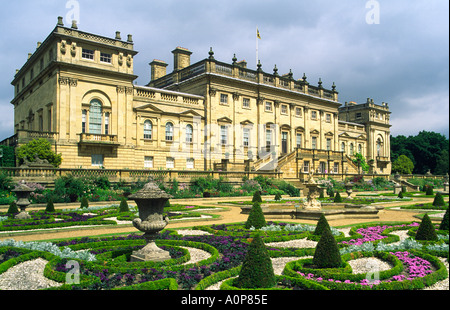 Harewood House Herrenhaus, Leeds, West Yorkshire, England. Haus der Familie Lascelles stammt aus dem Jahre 1759. Stockfoto