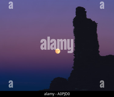 Mondaufgang am Kin Ya eine Ruine Chaco Culture National Historical Park New Mexico Stockfoto