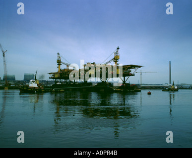 Gas Plattform loadout, wallsend, Tyne, Tyneside, Tyne and Wear, England, UK. Stockfoto