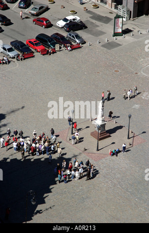 Luftaufnahme der Rathausplatz in Riga Lettland Stockfoto