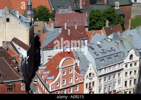 Blick auf die Altstadt in Riga Lettland Stockfoto