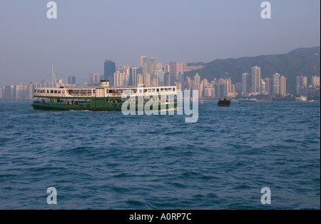 dh HARBOUR HONG KONG Star Fähre North Point und Causeway Bay waterfront Stockfoto